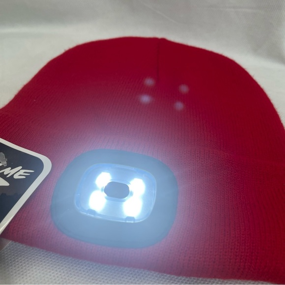 NWT Night Scope Beanie Cap Mens OSFA Toboggan LED Light Mount Holder Rave Hat - Picture 4 of 10